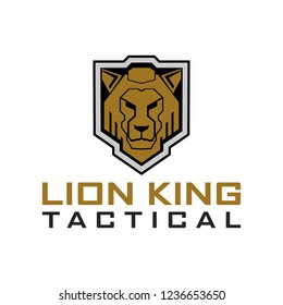 Lion Tactical military logo design