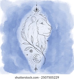 lion tattoo pattern. watercolor patterns and more