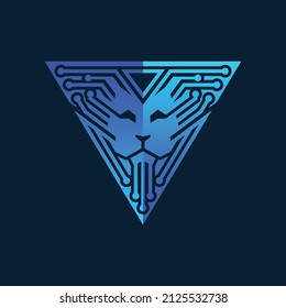 Lion Technology Creative Logo Design