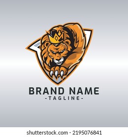 Lion, Template logo design, Template mascot design