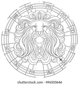 lion with thick mane