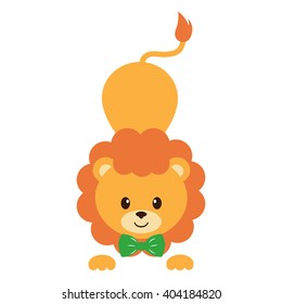 lion with tie vector