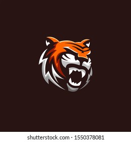 lion tiger logo art vector