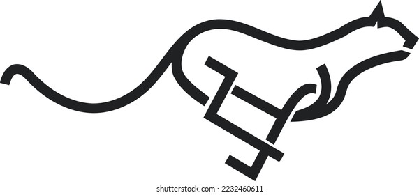 lion and tiger minimalist logo design
