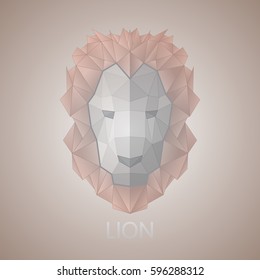 Lion. Triangular lion.