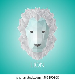 Lion. Triangular lion.