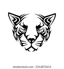 lion tribal tattoo silhouette illustration