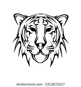 lion tribal tattoo silhouette illustration