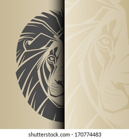 Lion. Vector background