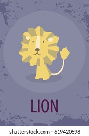 Lion vector children card