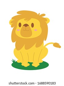 lion vector children Illustration book