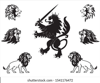 Lion vector collection for illustration