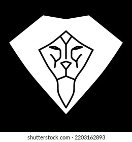 Löwenvektor für Inhalte oder Blog oder Sie können für Logo