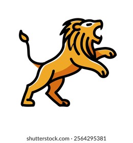 lion vector design illustration, lion icon, lion logo, lion sticker, animal design, very good as a sticker.