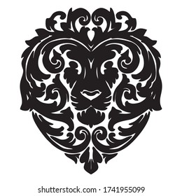 Lion vector design for illustration with isolate background