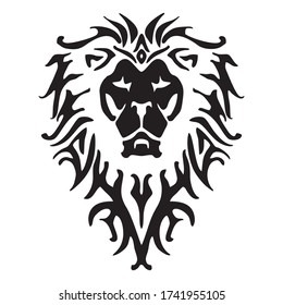 Lion vector design for illustration with isolate background
