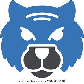 icono de color de glifo vector de león