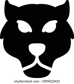 lion vector glyph flat icon