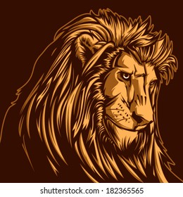 Lion vector graphic for general use. Layered and easy to edit.