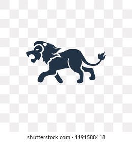 Lion vector icon isolated on transparent background, Lion transparency concept can be used web and mobile