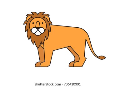 lion vector icon logo