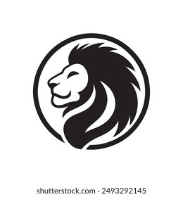 Lion  vector Iconic Logo with white background