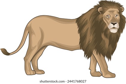 un león en ilustración vectorial