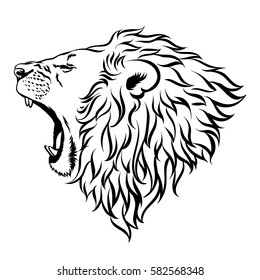 Lion. Vector illustration.