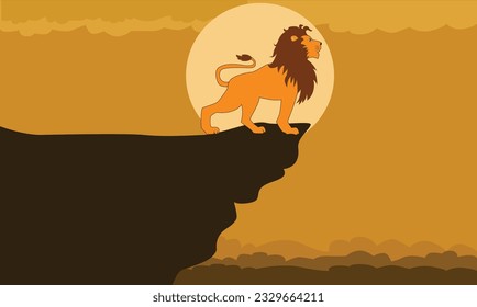 Lion vector illustration , background design.