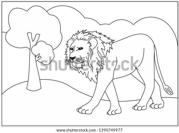 Download Lion Vector Illustration Coloring Book Coloring Stock Vector Royalty Free 1390749977