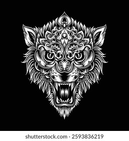 lion vector illustration handdrawn style
