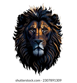 lion vector illustration image with white background