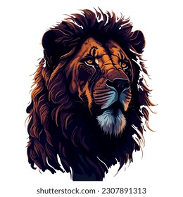 lion vector illustration image with white background