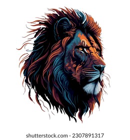 lion vector illustration image with white background