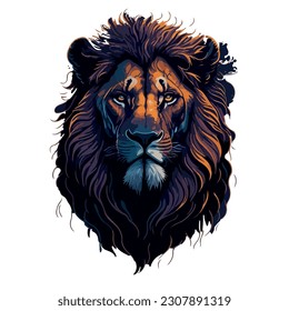 lion vector illustration image with white background