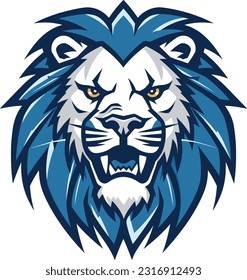 Ilustración vectorial de león, diseño de troncos de león aislado en el fondo blanco, vector de león, diseño del logo de King, ilustración de león, concepto del logo de rey