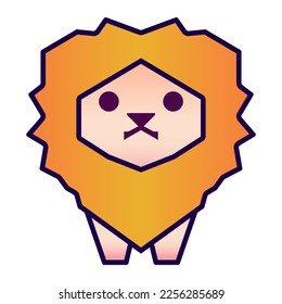 Lion vector illustration. logo cute Lion icon