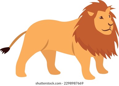 lion Vector illustration on a transparent background. Premium quality symbols.  Icons for concept and graphic design.