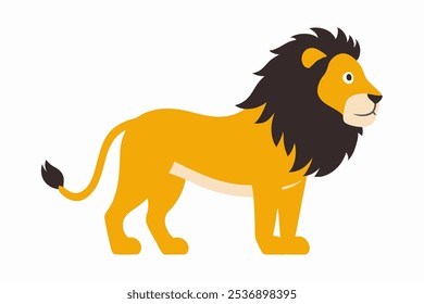 Lion vector illustration on white background
