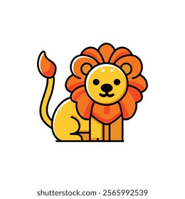 lion vector illustration on white background. premium premium quality symbols. vector line icon for concept and graphic design.