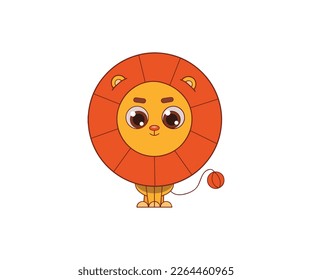 Lion vector isolated color icon. Lion animal vector icon. Lion icon