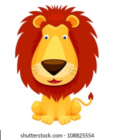 Lion vector isolated on white