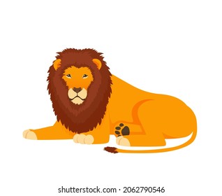 Lion. Vector isolated on white background
