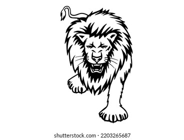 Lion vector, isolated on white