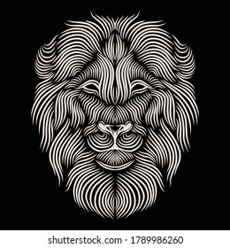 Ilustración de líneas vectoriales de león