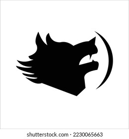 lion vector logo design animal