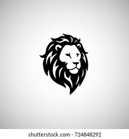 Lion Vector Logo Design Drawing Icon Template