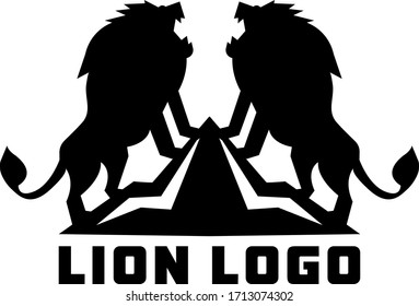 Logo-Design der Vektorillustration Löwe - Vektorillustration 