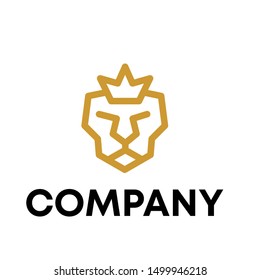 Lion vector logo design template icon animal mascot wildlife