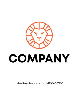 Lion vector logo design template icon animal mascot wildlife